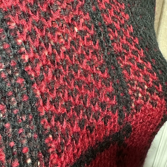 Royal Bones Red and Black Plaid Sweater - Picture 3 of 4